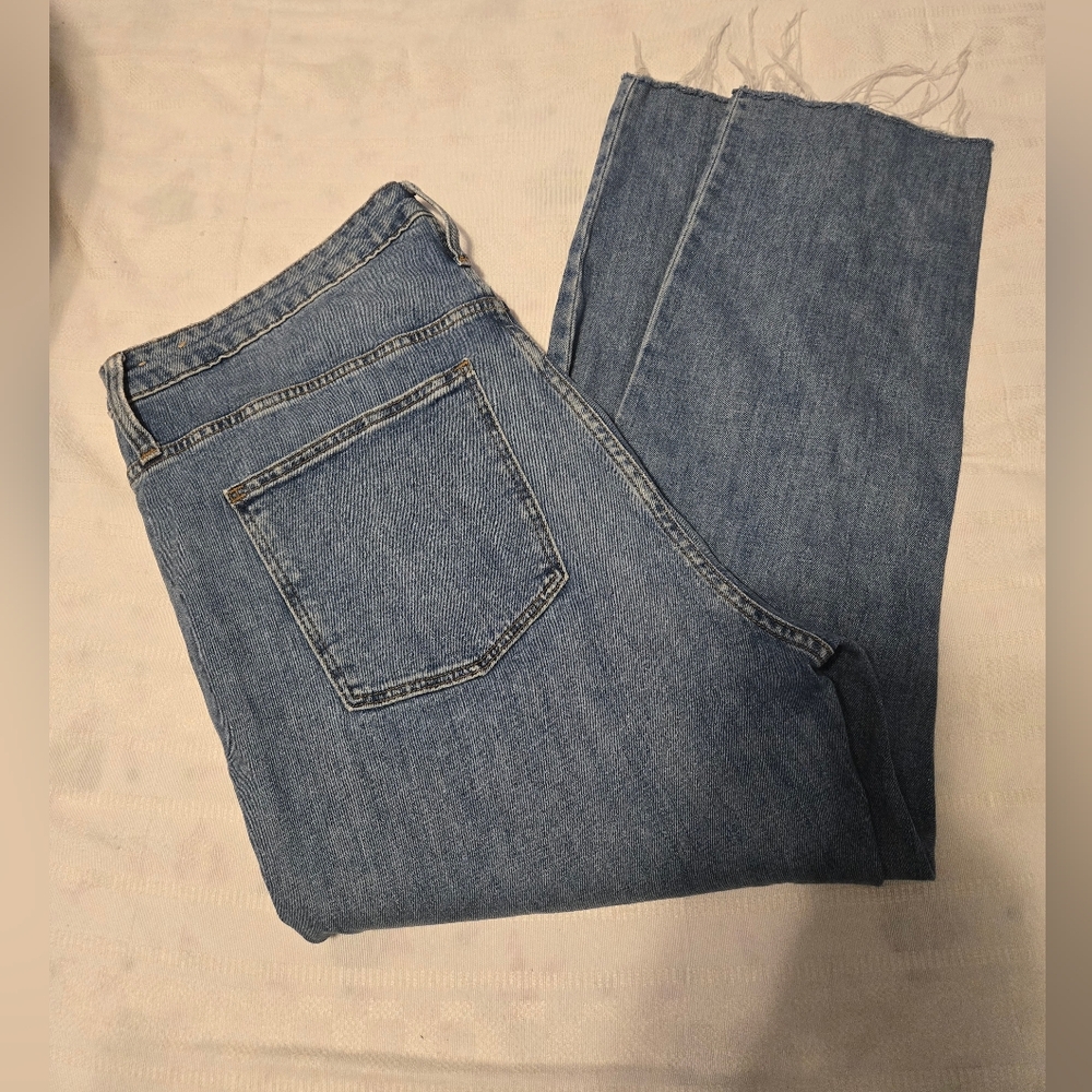 Madewell The High Rise Slim Crop Boy Jeans Size 33 Color Blue - Picture 4 of 14